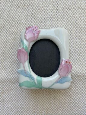 Japan Pink Tulip Ceramic Photo Frame